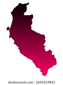 Mapa de Ica en blanco
