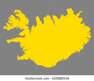 Map Iceland Stock Vector (Royalty Free) 1030885534 | Shutterstock