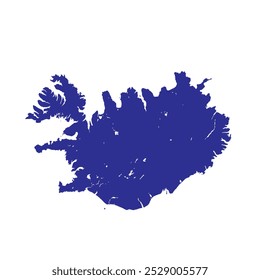 Map of Iceland, sign silhouette. World map Globe. Vector Illustration isolated on white background. Europe continent.