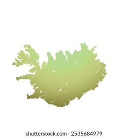 Mapa de Islandia, silueta de signos. Mapa mundial Globe. Ilustración vectorial aislada sobre fondo blanco. Continente europeo.