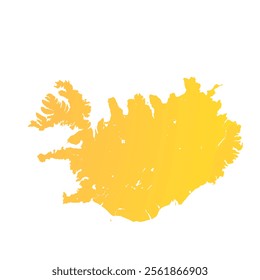 Map of Iceland, sign silhouette. World Map Globe. Vector Illustration isolated on transparent background. Europe continent.