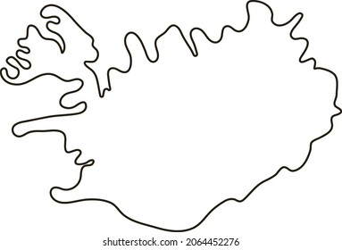 Map of Iceland. Simple outline map vector illustration.