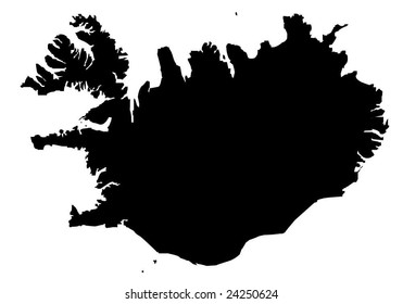 Map Of Iceland In Vector Art