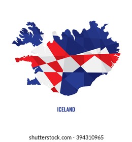 Map of Iceland Vector Illustration