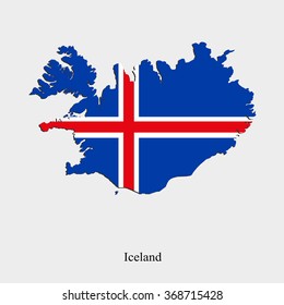 Map of Iceland for your design, concept Illustration.