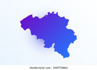 Karte Symbol von Belgien. Farbige Farbverlauf-Karte auf hellem Hintergrund. Modernes digitales Grafikdesign. hellweißer Hintergrund, Vektorgrafik