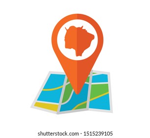 Map icon of the brazilian state of Mato Grosso do Sul