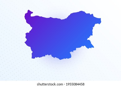 Map icon of Bulgaria. Colorful gradient map on light background. Modern digital graphic design. Light white backdrop vector illustration