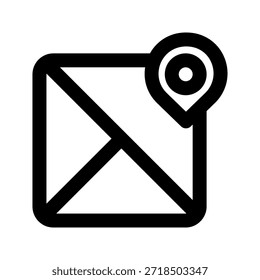 icono de mapa. El ícono se puede utilizar para Sitios web, Plantillas impresas, Plantillas de presentación, ilustraciones, etc
