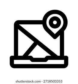 icono de mapa. El ícono se puede utilizar para Sitios web, Plantillas impresas, Plantillas de presentación, ilustraciones, etc