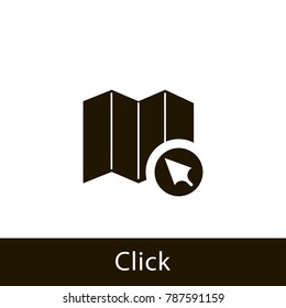 map icon. click map. sign design