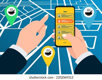 map icon, concept of delivery on a white background, vector illustration