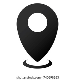 map and icon  conpept - icon check in location on the map vector illustration isolated on white background