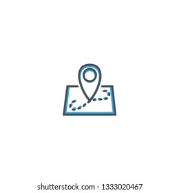 Map icon design. Essential icon vector illustration design
