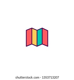 Map icon design. Essential icon vector illustration