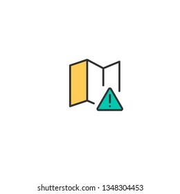 Map icon design. Interaction icon vector illustration