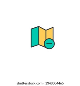 Map icon design. Interaction icon vector illustration