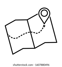 Map icon design. Location pointers icon in trendy flat style design. Vector illustration.