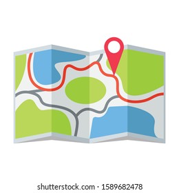 Map icon design  With Marker, Vector illustration, isolated on white background