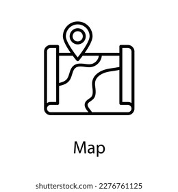 Map icon design stock illustration
