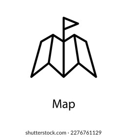 Map icon design stock illustration