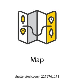 Map icon design stock illustration