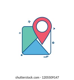 Map icon design vector 