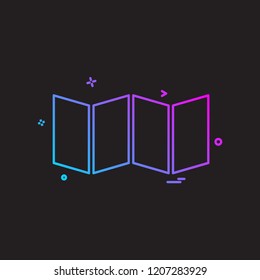 Map icon design vector