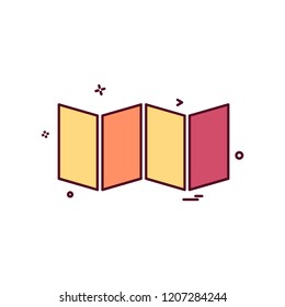 Map icon design vector