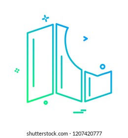 Map icon design vector