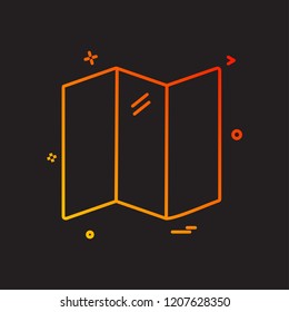 Map icon design vector