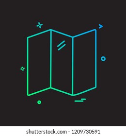 Map icon design vector