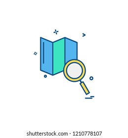 Map icon design vector