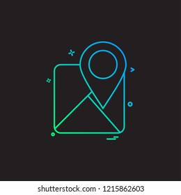 Map icon design vector 