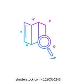 Map icon design vector