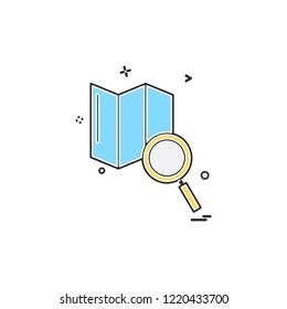 Map icon design vector