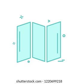 Map icon design vector