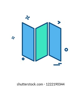 Map icon design vector