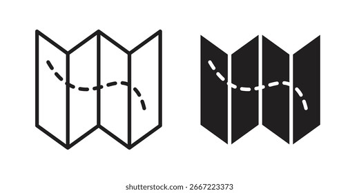 Map icon. doodle graphics vectors