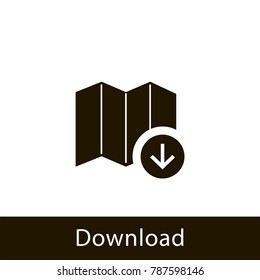 map icon. download map. sign design
