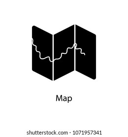 map icon. Element of minimalistic icon for mobile concept and web apps. Signs and symbols collection icon for websites, web design, mobile app on white background