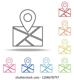 Map icon. Elements of Global Logistics in multi color style icons. Simple icon for websites, web design, mobile app, info graphics