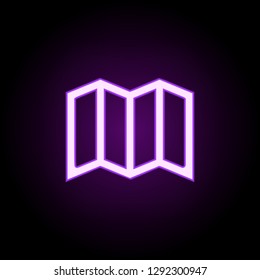 map icon. Elements of web in neon style icons. Simple icon for websites, web design, mobile app, info graphics