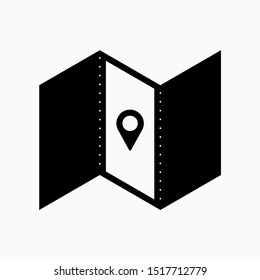 Map icon flat design for multiple business