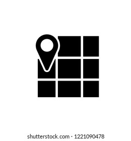 Map Icon in Flat & Glyph Style Isolated on White Background. Location Sign or Symbol.