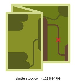 Map icon, flat style