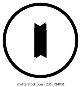 map Icon. Flat style Circle Shape isolated on white background. Vector illustration