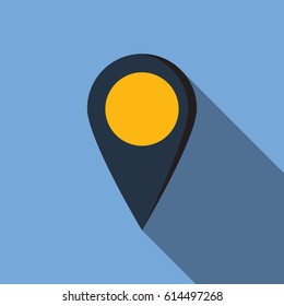 Map icon in flat style for web, infographics and creative design