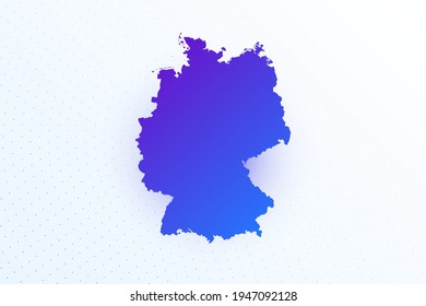 Map icon of Germany. Colorful gradient map on light background. Modern digital graphic design. Light white backdrop vector illustration