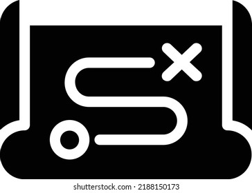 Map Icon With Glyph Style, Camping Sign And Symbol Isolated On White Background
